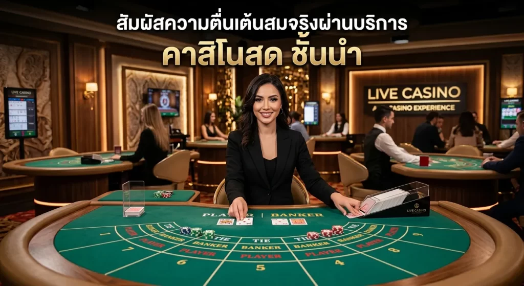 สัมผัสความตื่นเต้นสมจริงผ่านบริการ คาสิโนสด ชั้นนำ